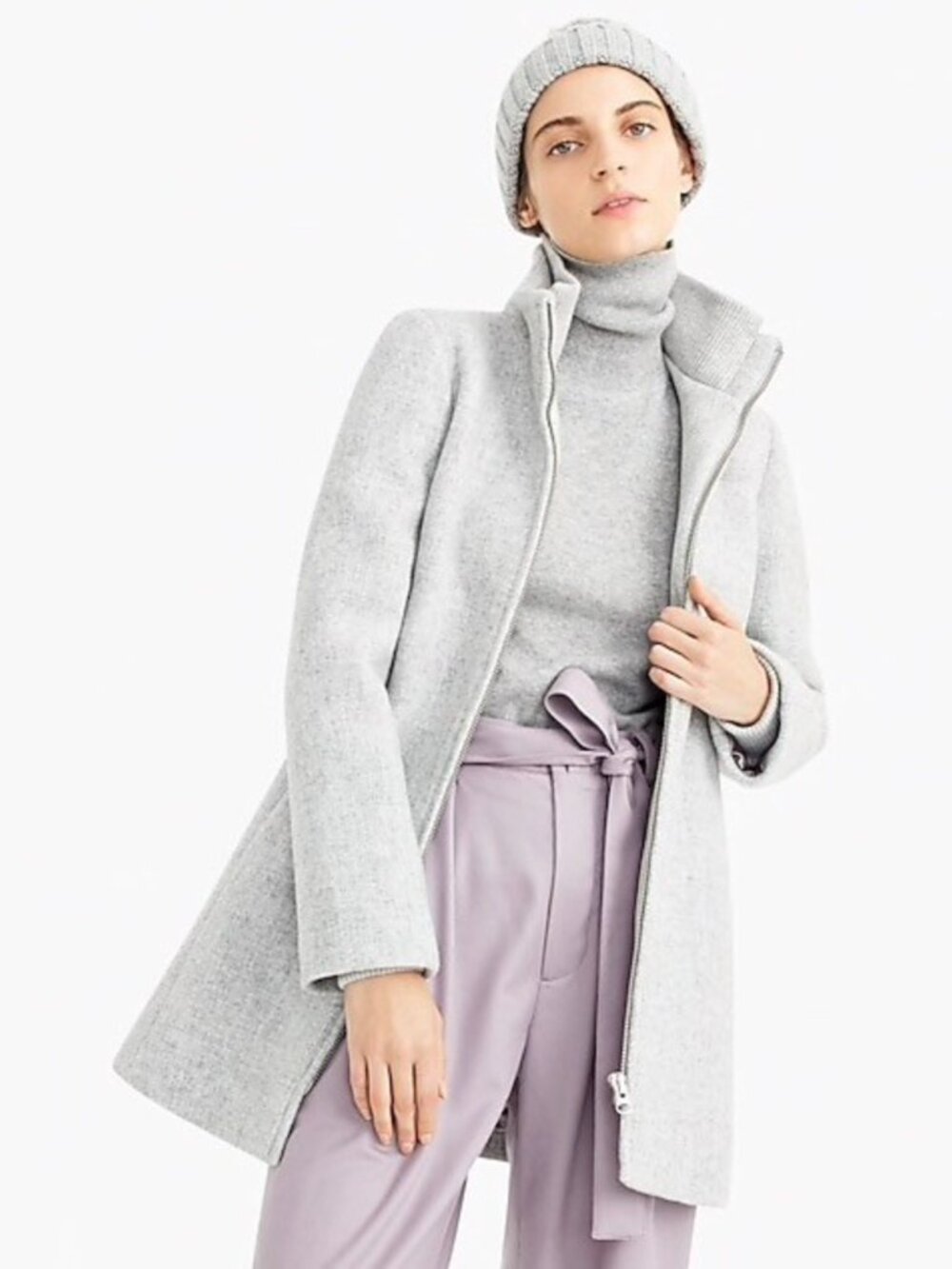 J.Crew Lodge Coat in Italian Stadium-Cloth Wool